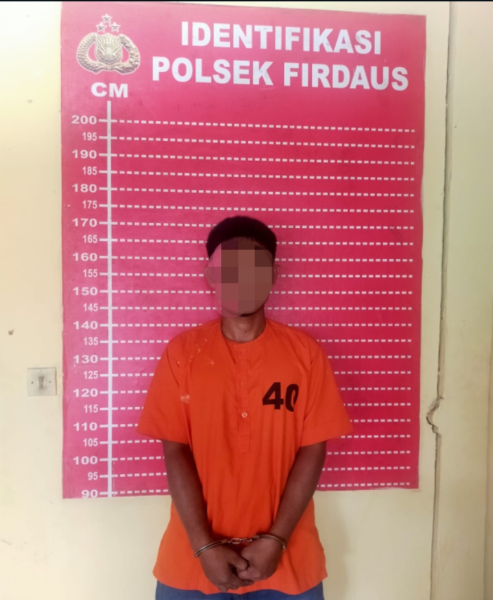 Personil Polsek Firdaus Berhasil Mengamankan Seorang Pria Terduga Pengedar Sabu